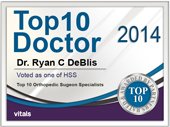 Top Doctor 2014 - Ryan C. DeBlis, MD - Orthopaedic Surgeon